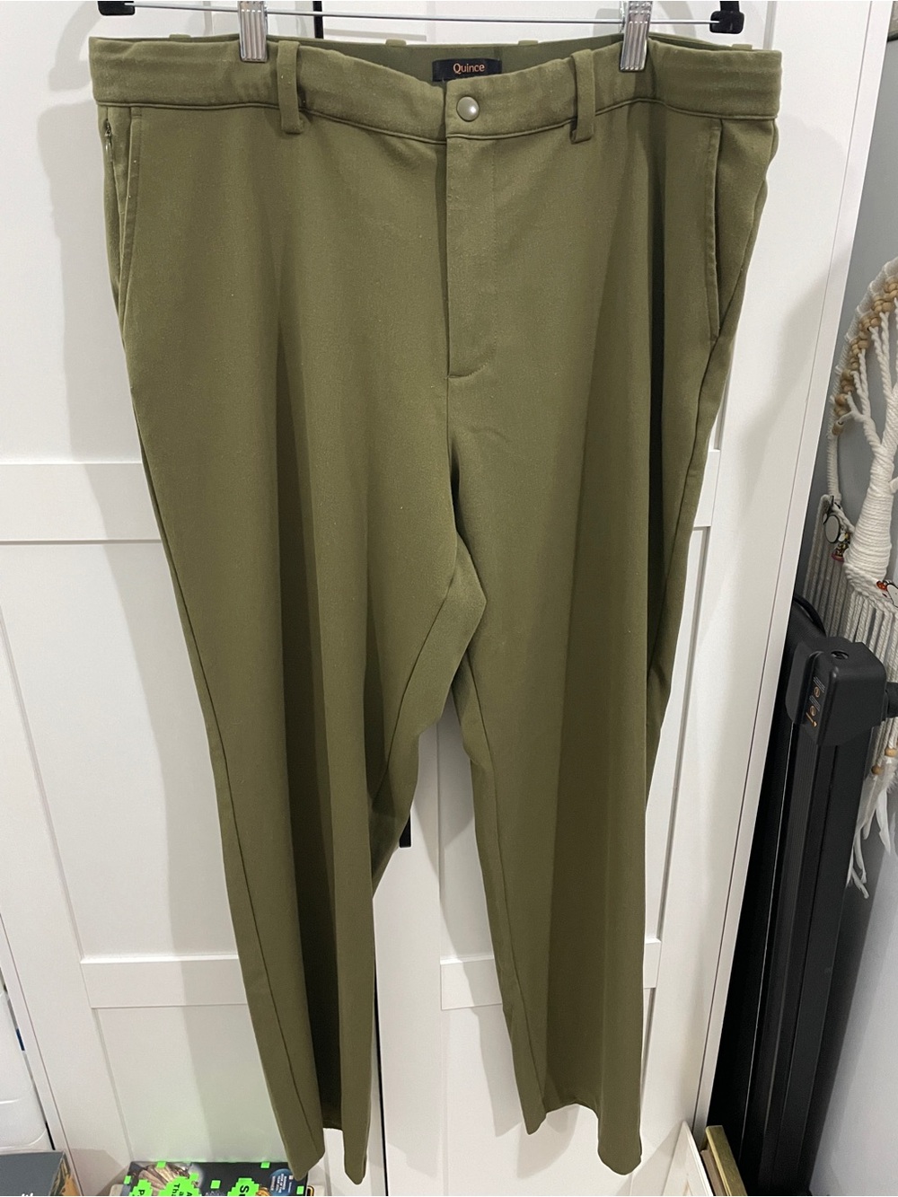 Quince Olive Green Straight-Leg Chinos